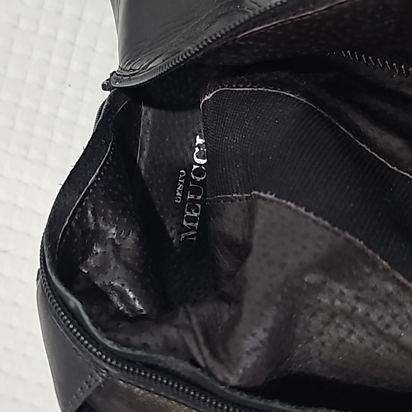 Secto Meucci Black Leather Tall Boots Slide zipper closure round toe Size 8N - Picture 8 of 15